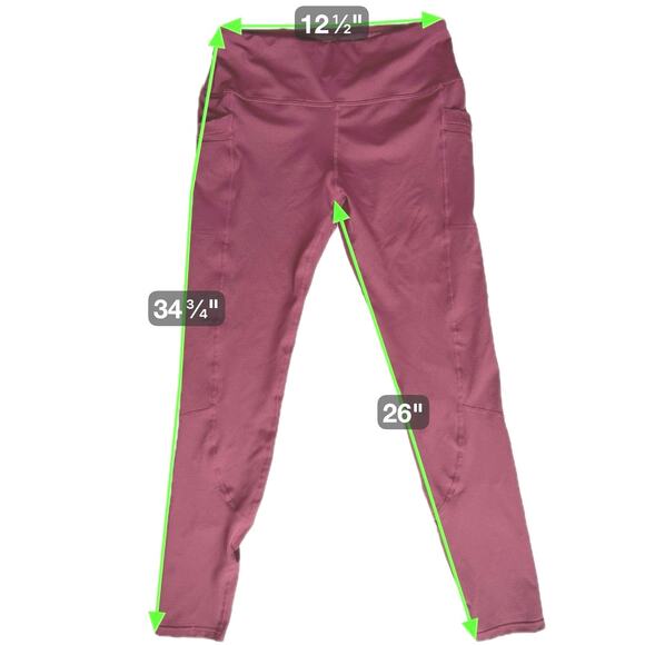 Level Up Active Workout Leggings Women Medium Thigh Pockets Gym Loungewear Pants - Picture 4 of 10